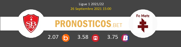 Stade Brestois vs Metz Pronostico (26 Sep 2021) 1
