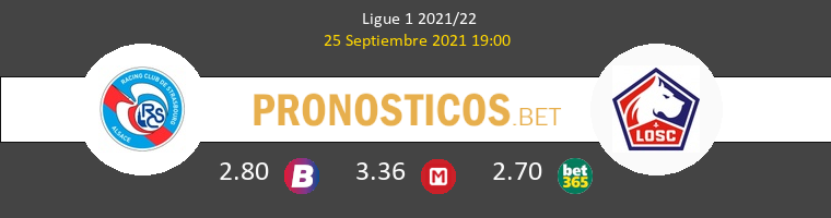 Estrasburgo vs Lille Pronostico (25 Sep 2021) 1
