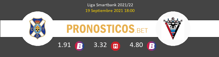 Tenerife vs Mirandés Pronostico (19 Sep 2021) 1