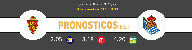 Zaragoza vs R. Sociedad B Pronostico (18 Sep 2021) 1