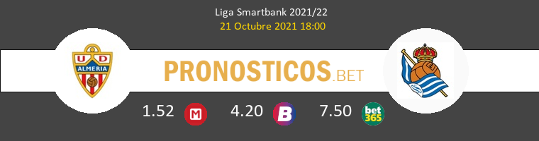 Almería vs R. Sociedad B Pronostico (21 Oct 2021) 1