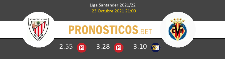 Athletic de Bilbao vs Villarreal Pronostico (23 Oct 2021) 1