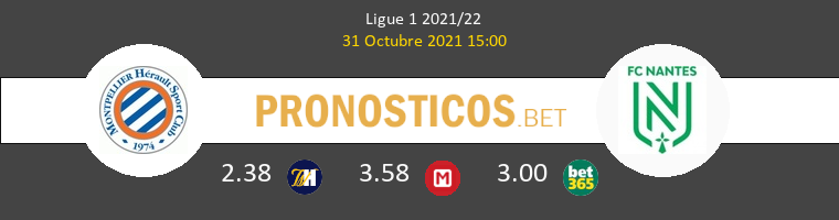 Montpellier vs Nantes Pronostico (31 Oct 2021) 1