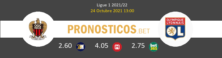 Niza vs Olympique Lyonnais Pronostico (24 Oct 2021) 1