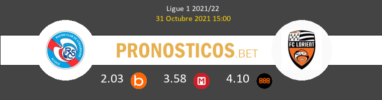 Estrasburgo vs Lorient Pronostico (31 Oct 2021) 1