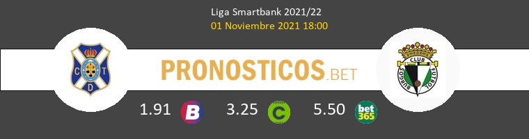 Tenerife vs Burgos Pronostico (1 Nov 2021) 1