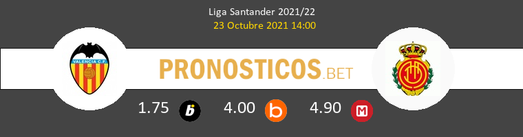 Valencia vs Mallorca Pronostico (23 Oct 2021) 1