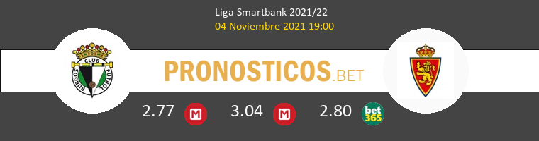Burgos vs Zaragoza Pronostico (4 Nov 2021) 1