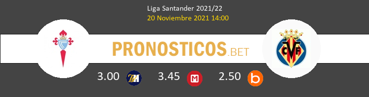 Celta vs Villarreal Pronostico (20 Nov 2021) 1
