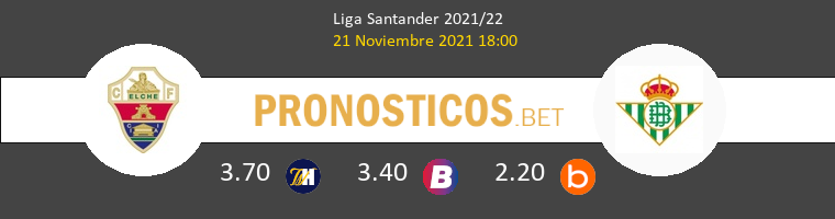 Elche vs Real Betis Pronostico (21 Nov 2021) 1
