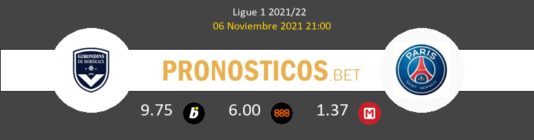 Girondins Bordeaux vs Paris Saint Germain Pronostico (6 Nov 2021) 1