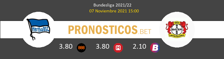 Hertha Berlin vs Bayer Leverkusen Pronostico (7 Nov 2021) 1