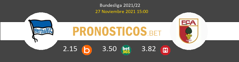 Hertha Berlin vs FC Augsburg Pronostico (27 Nov 2021) 1