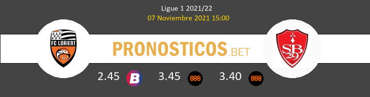 Lorient vs Stade Brestois Pronostico (7 Nov 2021) 1
