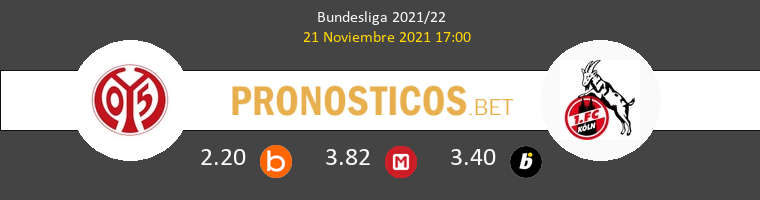 Mainz 05 vs Colonia Pronostico (21 Nov 2021) 1