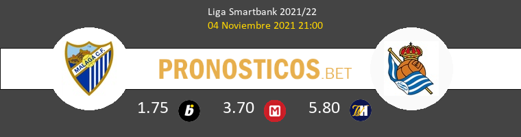 Málaga vs R. Sociedad B Pronostico (4 Nov 2021) 1