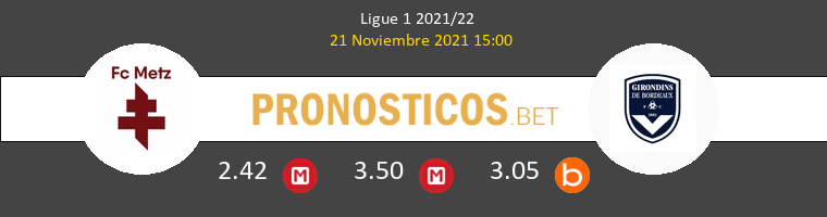 Metz vs Girondins Bordeaux Pronostico (21 Nov 2021) 1