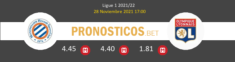 Montpellier vs Olympique de Lyon Pronostico (28 Nov 2021) 1