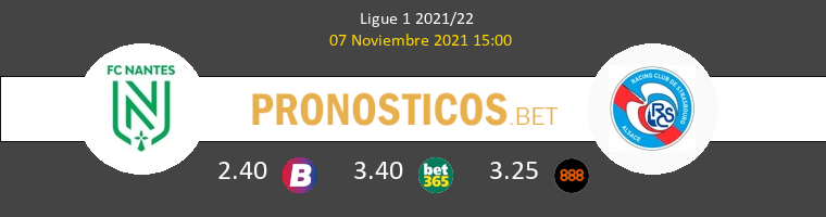 Nantes vs Estrasburgo Pronostico (7 Nov 2021) 1