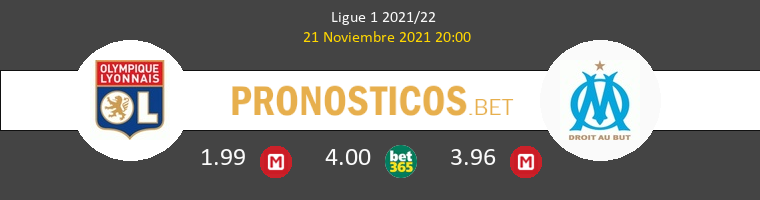 Lyon vs Marsella Pronostico (21 Nov 2021) 1