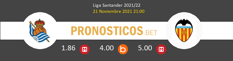 Real Sociedad vs Valencia Pronostico (21 Nov 2021) 1