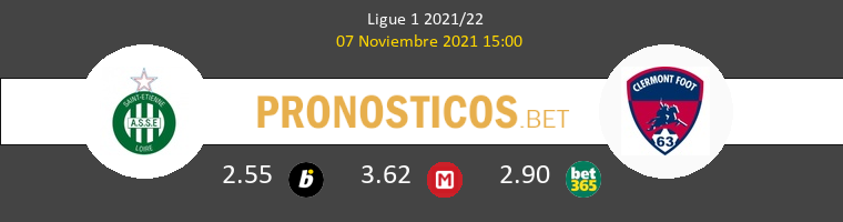 SaintvÉtienne vs Clermont Pronostico (7 Nov 2021) 1