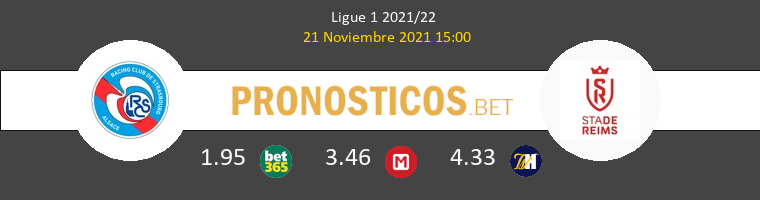 Estrasburgo vs Reims Pronostico (21 Nov 2021) 1