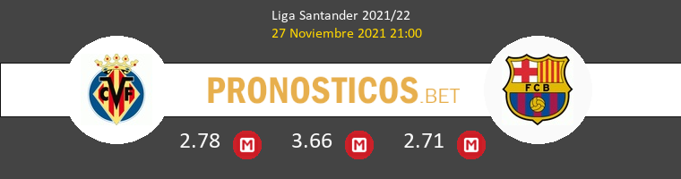 Villarreal vs Barcelona Pronostico (27 Nov 2021) 1
