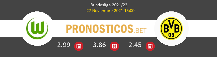 Wolfsburgo vs Dortmund Pronostico (27 Nov 2021) 1