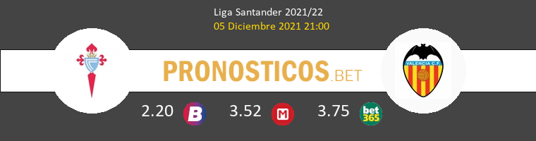 Celta vs Valencia Pronostico (5 Dic 2021) 1