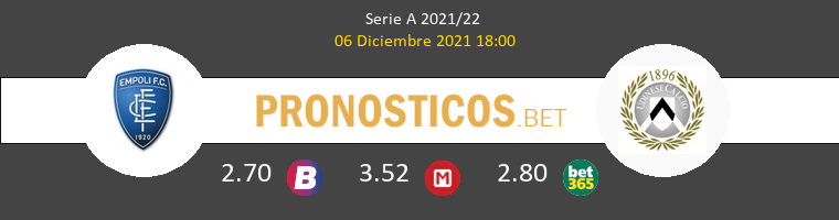 Empoli vs Udinese Pronostico (6 Dic 2021) 1