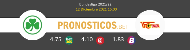 Greuther Fürth vs Union Berlin Pronostico (12 Dic 2021) 1