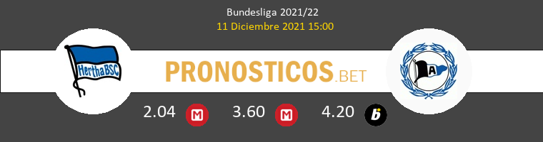 Hertha Berlin vs Arminia Bielefeld Pronostico (11 Dic 2021) 1