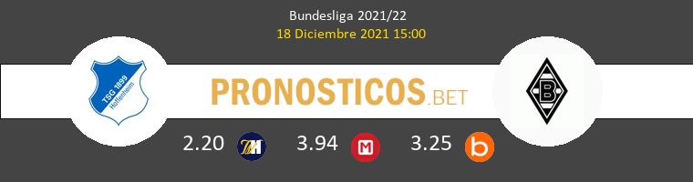 Hoffenheim vs B. Mönchengladbach Pronostico (18 Dic 2021) 1