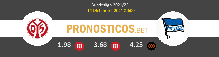 Mainz 05 vs Hertha Berlin Pronostico (14 Dic 2021) 1