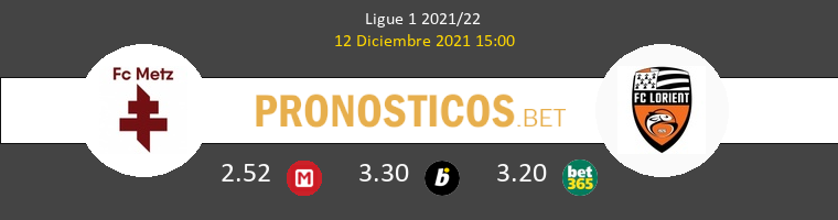 Metz vs Lorient Pronostico (12 Dic 2021) 1