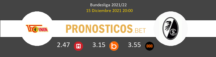 Union Berlin vs SC Freiburg Pronostico (15 Dic 2021) 1