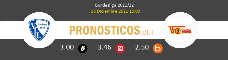 VfL Bochum vs Union Berlin Pronostico (18 Dic 2021) 1