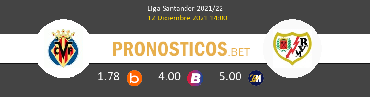 Villarreal vs Rayo Vallecano Pronostico (12 Dic 2021) 1