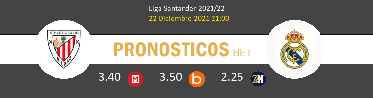 Athletic de Bilbao vs Real Madrid Pronostico (22 Dic 2021) 1