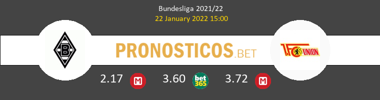 B. Mönchengladbach vs Union Berlin Pronostico (22 Ene 2022) 1