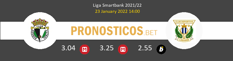 Burgos vs Leganés Pronostico (23 Ene 2022) 1