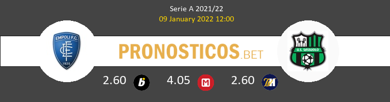 Empoli vs Sassuolo Pronostico (9 Ene 2022) 1
