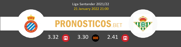 Espanyol vs Real Betis Pronostico (21 Ene 2022) 1