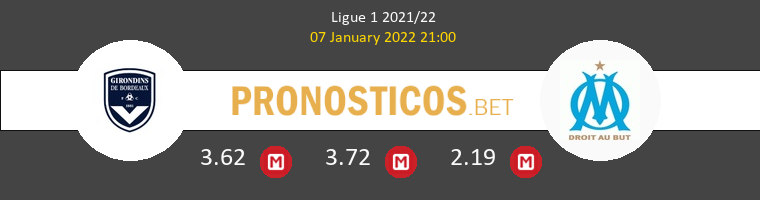 Girondins Bordeaux vs Marsella Pronostico (7 Ene 2022) 1