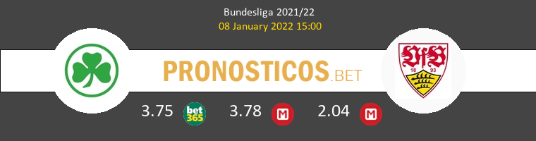 Greuther Fürth vs Stuttgart Pronostico (8 Ene 2022) 1