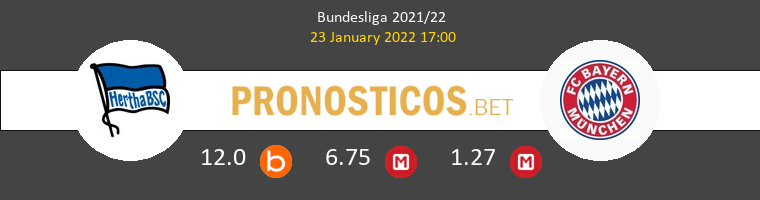 Hertha BSC vs Bayern Munchen Pronostico (23 Ene 2022) 1