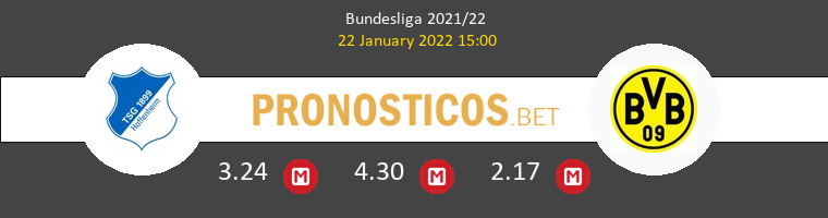 Hoffenheim vs Borussia Dortmund Pronostico (22 Ene 2022) 1