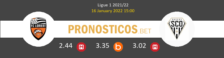 Lorient vs Angers SCO Pronostico (16 Ene 2022) 1