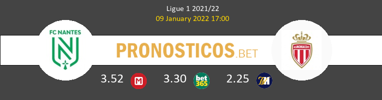 Nantes vs Monaco Pronostico (9 Ene 2022) 1